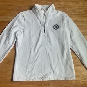 Winnipeg Jets White Quarter Zip Sweater